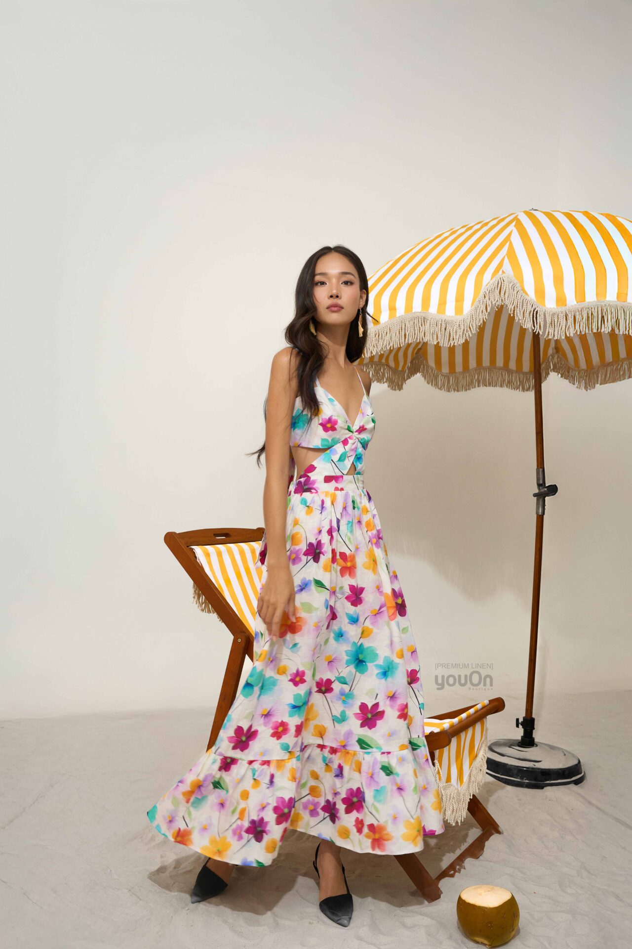 Đầm Cheerful Hoa thiên thanh (4)