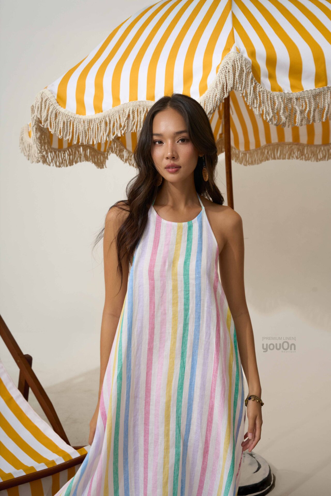 Đầm Dashing sọc trắng nhiều màu (2)