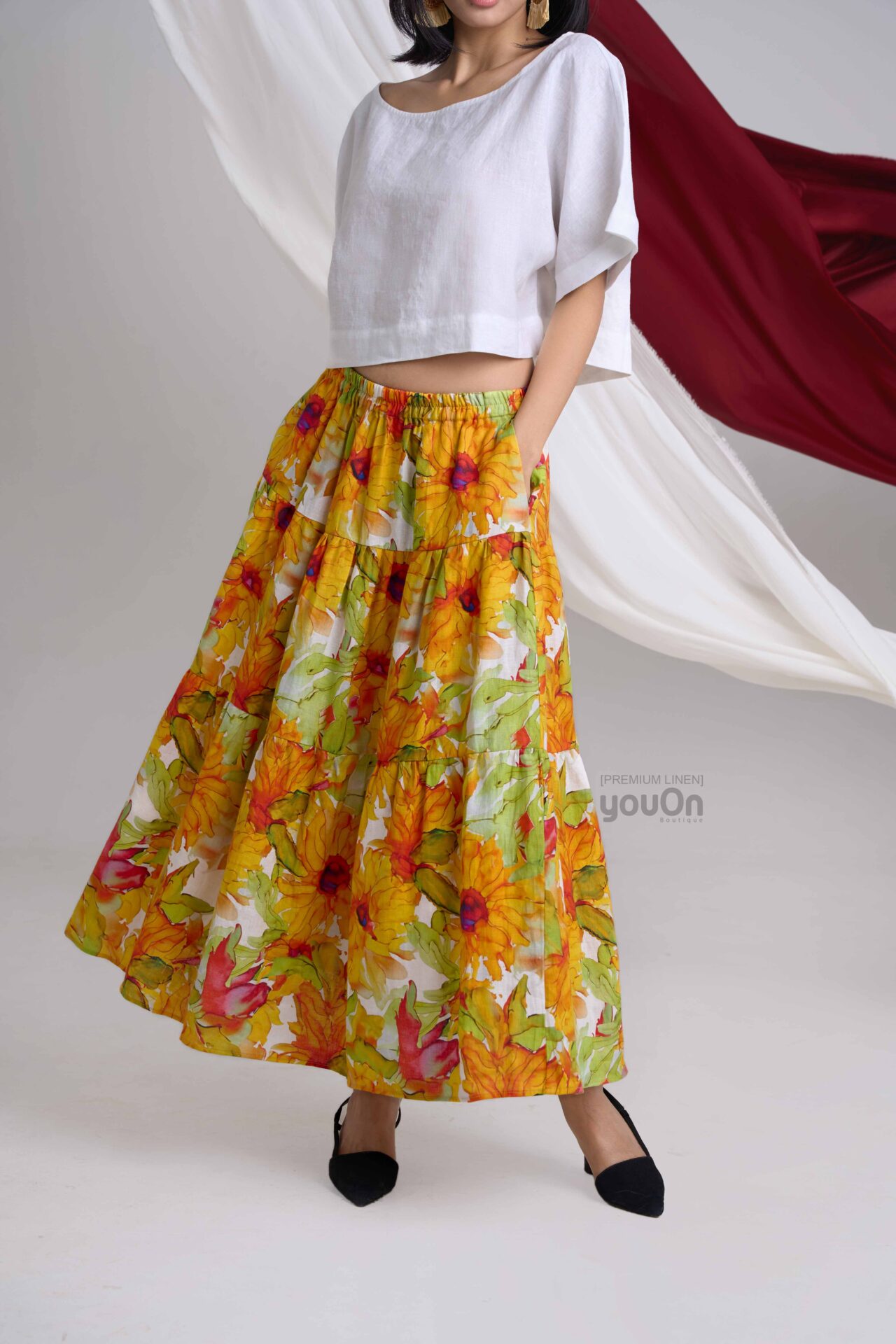 Áo Cuban trắng-Váy Forest Hoa hướng dương(2) (1)